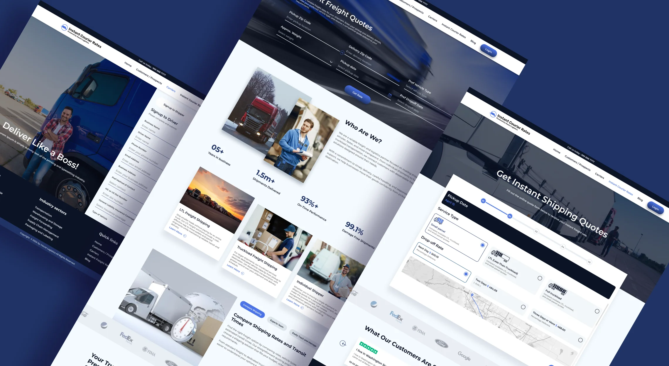 Instant Courier Rates SaaS platform
