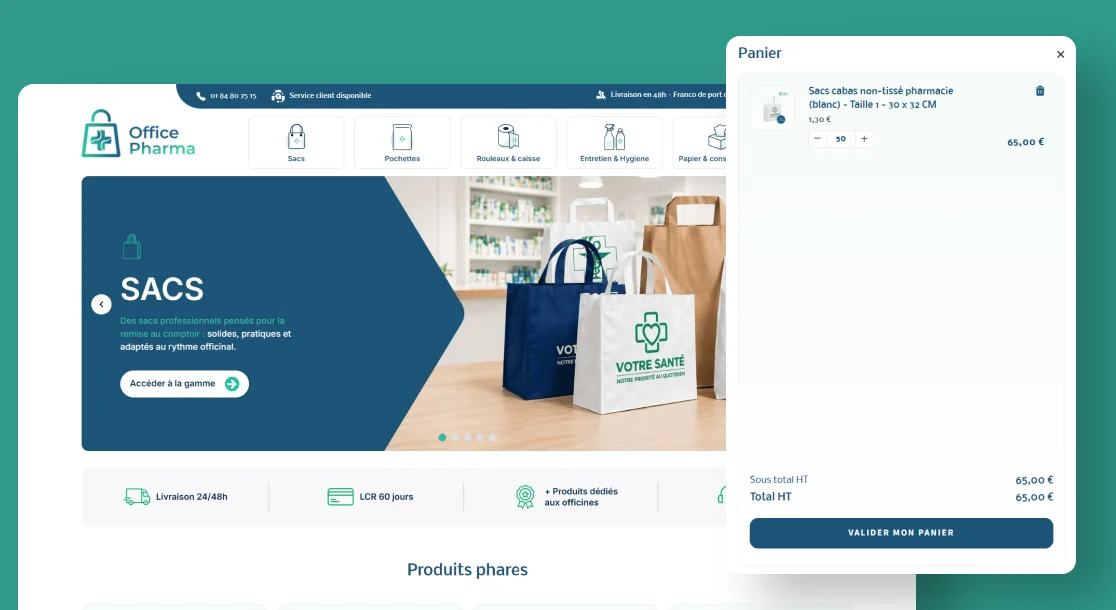 Pharmacy product catalog interface