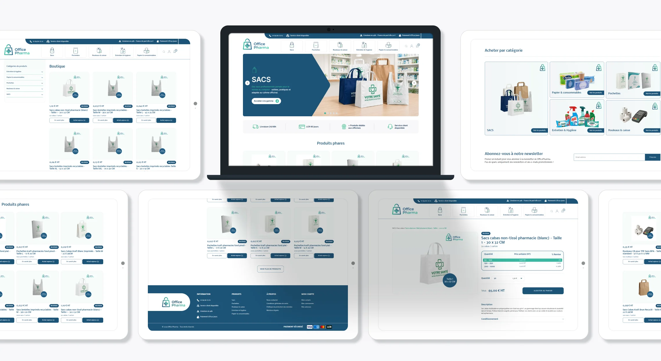 Office Pharma ecommerce dashboard