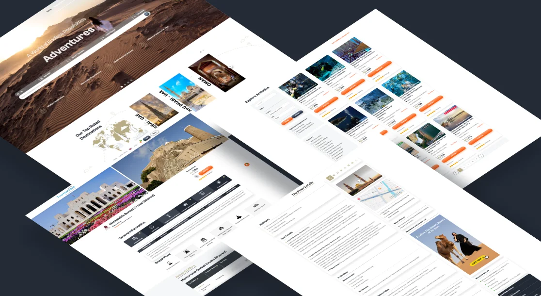 Travel activities page